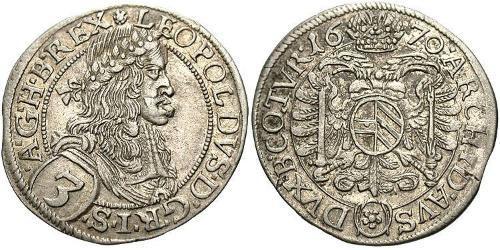 3 Kreuzer Austria Argento 