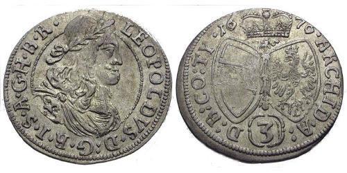 3 Kreuzer Austria Argento 