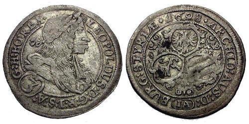 3 Kreuzer Austria Argento 