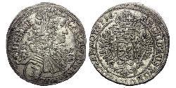 3 Kreuzer Boemia Argento Carlo VI del Sacro Romano Impero (1685-1740)
