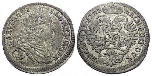 3 Kreuzer Boemia Argento Carlo VI del Sacro Romano Impero (1685-1740)