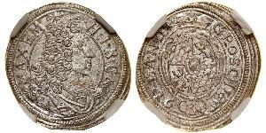 3 Kreuzer Elettorato di Baviera (1623 - 1806) Argento Massimiliano II Emanuele di Baviera