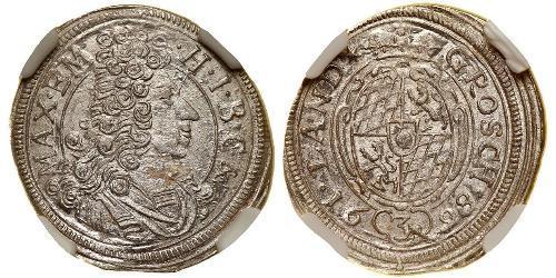 3 Kreuzer Elettorato di Baviera (1623 - 1806) Argento Massimiliano II Emanuele di Baviera
