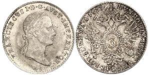 3 Kreuzer Heiliges Römisches Reich (962-1806) / Habsburgermonarchie (1526-1804) Kupfer Francis II, Holy Roman Emperor (1768 - 1835)