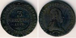 3 Kreuzer Kaisertum Österreich (1804-1867) Kupfer Francis II, Holy Roman Emperor (1768 - 1835)