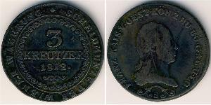 3 Kreuzer Kaisertum Österreich (1804-1867) Kupfer Francis II, Holy Roman Emperor (1768 - 1835)