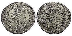 3 Kreuzer Austria Plata 