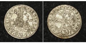 3 Kreuzer Austria Plata 
