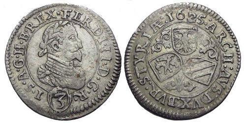 3 Kreuzer Austria Plata 