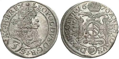 3 Kreuzer Austria Plata 