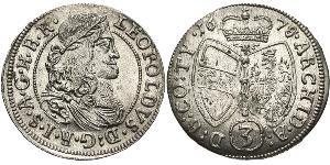 3 Kreuzer Österreich Silber 