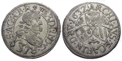 3 Kreuzer Österreich Silber 