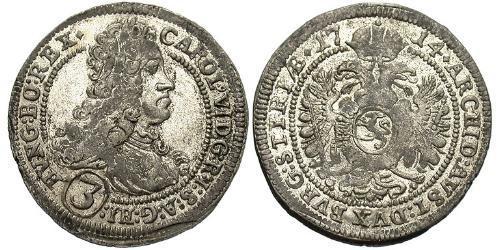 3 Kreuzer Austria  Silver 