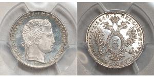 3 Kreuzer Austrian Empire (1804-1867) Silver Ferdinand I of Austria (1793 - 1875)