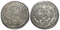 3 Kreuzer Bohemia Silver Charles VI, Holy Roman Emperor (1685-1740)