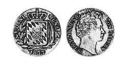 3 Kreuzer Kingdom of Bavaria (1806 - 1918) Silver Ludwig I of Bavaria (1786 – 1868)