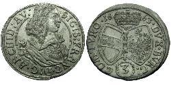 3 Kreuzer 奥地利历史 (1156 - 1806) 銀 