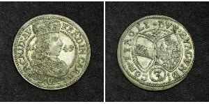 3 Kreuzer 奥地利历史 (1156 - 1806) 銀 Ferdinand Charles, Archduke of Austria