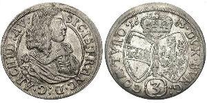 3 Kreuzer 奥地利历史 (1156 - 1806) 銀 