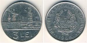 3 Lev Repubblica Socialista di Romania (1947-1989) Acciaio/Nichel 