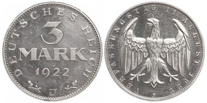3 Mark Repubblica di Weimar (1918-1933) Alluminio 