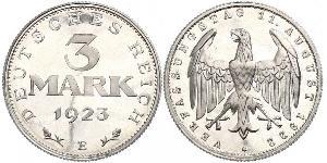 3 Mark República de Weimar (1918-1933) Aluminio 
