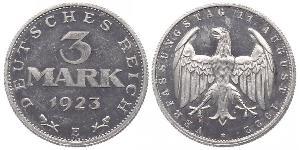 3 Mark República de Weimar (1918-1933) Aluminio 