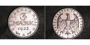 3 Mark République de Weimar (1918-1933) Aluminium 