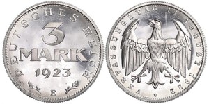 3 Mark Weimar Republic (1918-1933) Aluminium 