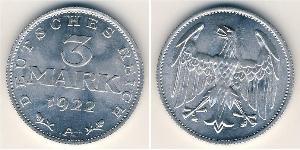 3 Mark Weimar Republic (1918-1933) Aluminium 