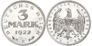 3 Mark Weimarer Republik (1918-1933) Aluminium 