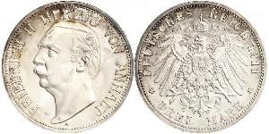 3 Mark Anhalt-Dessau (1603 -1863) Argent Frédéric II d