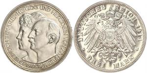 3 Mark Anhalt-Dessau (1603 -1863) Argent Frédéric II d