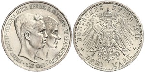 3 Mark Duché de Brunswick (1815 - 1918) Argent Ernest-Auguste III de Hanovre (1887 - 1953)