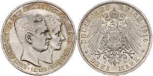 3 Mark Duché de Brunswick (1815 - 1918) Argent Ernest-Auguste III de Hanovre (1887 - 1953)