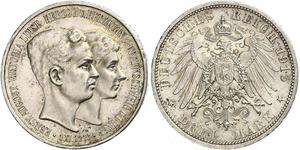 3 Mark Duché de Brunswick (1815 - 1918) Argent Ernest-Auguste III de Hanovre (1887 - 1953)