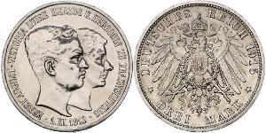 3 Mark Duché de Brunswick (1815 - 1918) Argent Ernest-Auguste III de Hanovre (1887 - 1953)