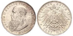 3 Mark Duché de Saxe-Meiningen (1680 - 1918) Argent Georges II de Saxe-Meiningen-Hildburghausen