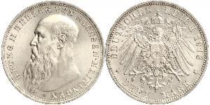 3 Mark Duché de Saxe-Meiningen (1680 - 1918) Argent Georges II de Saxe-Meiningen-Hildburghausen