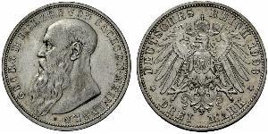 3 Mark Duché de Saxe-Meiningen (1680 - 1918) Argent Georges II de Saxe-Meiningen-Hildburghausen