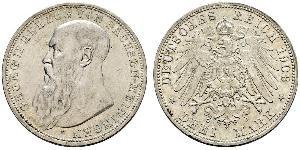 3 Mark Duché de Saxe-Meiningen (1680 - 1918) Argent Georges II de Saxe-Meiningen-Hildburghausen