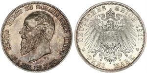 3 Mark Empire allemand (1871-1918) Argent 