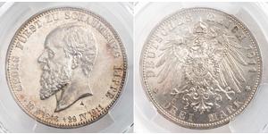 3 Mark Empire allemand (1871-1918) Argent 