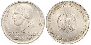 3 Mark Empire allemand (1871-1918) Argent Gotthold Ephraim Lessing