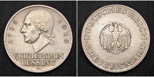 3 Mark Empire allemand (1871-1918) Argent Gotthold Ephraim Lessing