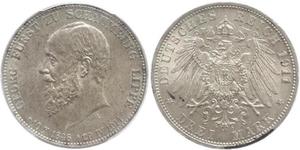 3 Mark Empire allemand (1871-1918) Argent 