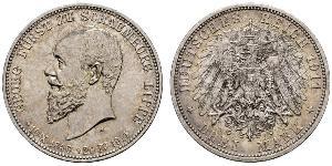 3 Mark Empire allemand (1871-1918) Argent 