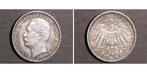 3 Mark Grand-duché de Bade (1806-1918) Argent Frédéric II de Bade (1857-1928) (1857 - 1928)