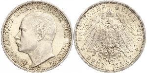 3 Mark Grand-duché de Hesse (1806 - 1918) Argent Ernest-Louis de Hesse (1868 - 1937)