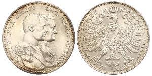 3 Mark Grand-duché de Saxe-Weimar-Eisenach (1809 - 1918) Argent Guillaume-Ernest de Saxe-Weimar-Eisenach
